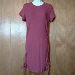 NENONA WOMEN'S MEDIUM SHORT SLEEVE SIDE DRAWSTRING DRESS NEW